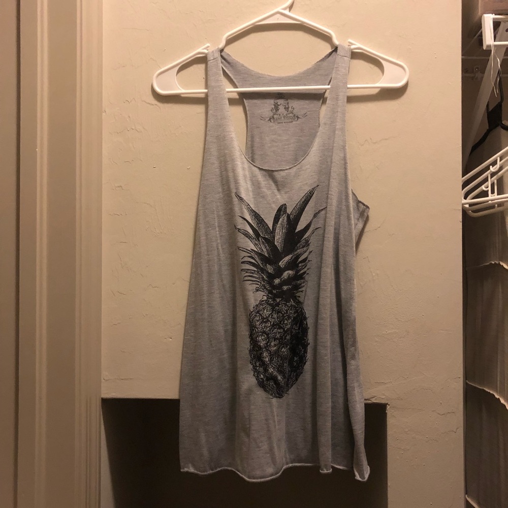 Gray Pineapple Tank Top